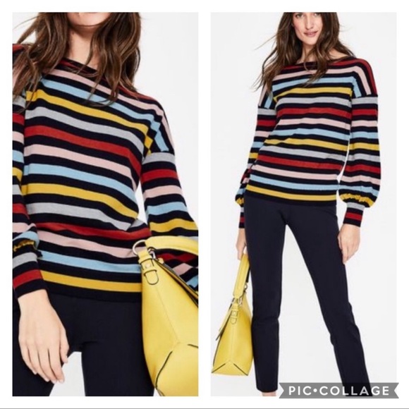 Boden Sweaters - Boden stripe wool blend pullover sweater small